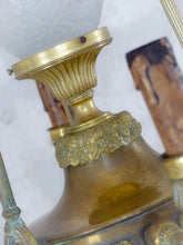 Load image into Gallery viewer, Antique French 6 Arms Church Religious Ormolu Bronze Chandelier Ceiling 19TH