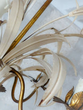 Load image into Gallery viewer, Vintage Gilded Enameled Flower Chandelier Ceiling Regency Mid Century HANS KOGL
