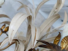 Load image into Gallery viewer, Vintage Gilded Enameled Flower Chandelier Ceiling Regency Mid Century HANS KOGL