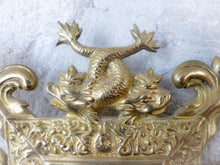 Load image into Gallery viewer, Antique FRENCH Pair Gilded Bronze Wall Light Sconce Candlestick 19TH Dolphins
