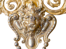 Load image into Gallery viewer, Large Antique 1880 French Bronze Mirror Rare Mascaron & Lion Head