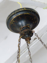 Load image into Gallery viewer, 19TH French Antique Quinquet Chandelier 6 Light Painted Bronze Empire Directoire