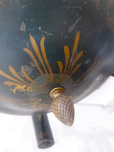 Load image into Gallery viewer, 19TH French Antique Quinquet Chandelier 6 Light Painted Bronze Empire Directoire