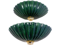 Load image into Gallery viewer, Vintage Pair Wall Lights Ceramic Malachite Robert de Schuytener Lamp 1980