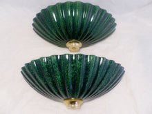 Load image into Gallery viewer, Vintage Pair Wall Lights Ceramic Malachite Robert de Schuytener Lamp 1980