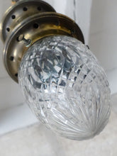 Load image into Gallery viewer, Gorgeous Small French Hall Lantern 1950 Chandelier Ceiling Gilded Cut Crystal