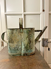 Load image into Gallery viewer, 20th Century French Watering Can with Green patina / Ancien Arrosoir Garden Zinc
