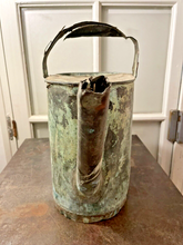 Load image into Gallery viewer, 20th Century French Watering Can with Green patina / Ancien Arrosoir Garden Zinc