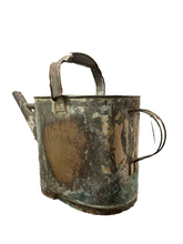 Load image into Gallery viewer, 20th Century French Watering Can with Green patina / Ancien Arrosoir Garden Zinc