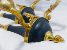 Load image into Gallery viewer, Antique PAIR French Empire Wall Light Sconce 2 Lights Gilded Bronze 1930 RARE