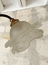 Load image into Gallery viewer, 1900 Gorgeous Antique French Alabaster Pendant Chandelier Ceiling Gilded Bronze