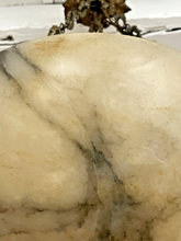 Load image into Gallery viewer, 1900 Gorgeous Antique French Alabaster Pendant Chandelier Ceiling Gilded Bronze