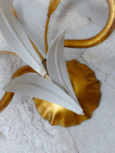Load image into Gallery viewer, Gorgeous Florentine PAIR Wall Light Gilt Enameled Metal Tole 1980 Italian
