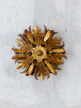 Load image into Gallery viewer, BANCI Mid Century Murano Ceiling Wall Light Gilded Tole Chandelier BAGUES Style