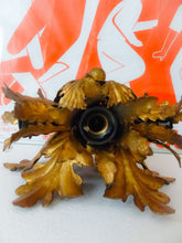 Load image into Gallery viewer, BANCI Mid Century Murano Ceiling Wall Light Gilded Tole Chandelier BAGUES Style