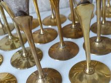 Load image into Gallery viewer, Charming Set of x20 Vintage Champagne Flutes Brass & Silverplated Metal - 9" MIX