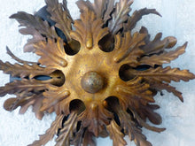 Load image into Gallery viewer, BANCI Mid Century Murano Ceiling Wall Light Gilded Tole Chandelier BAGUES Style*