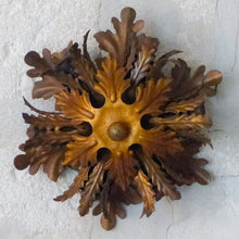 Load image into Gallery viewer, BANCI Mid Century Murano Ceiling Wall Light Gilded Tole Chandelier BAGUES Style*