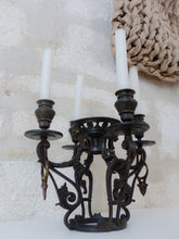 Load image into Gallery viewer, Gorgeous Antique Gothic French Centerpiece Candlestick Metal Candelabra end 19TH