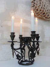 Load image into Gallery viewer, Gorgeous Antique Gothic French Centerpiece Candlestick Metal Candelabra end 19TH