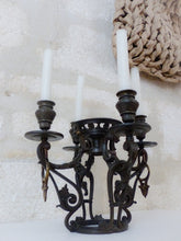 Load image into Gallery viewer, Gorgeous Antique Gothic French Centerpiece Candlestick Metal Candelabra end 19TH