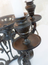Load image into Gallery viewer, Gorgeous Antique Gothic French Centerpiece Candlestick Metal Candelabra end 19TH