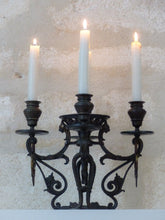 Load image into Gallery viewer, Gorgeous Antique Gothic French Centerpiece Candlestick Metal Candelabra end 19TH