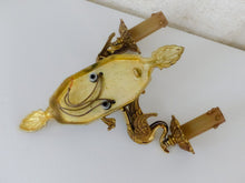 Load image into Gallery viewer, Vintage PAIR French Empire Wall Light Sconce RARE 2 Light Swans Bronze 1950