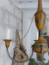 Load image into Gallery viewer, RARE Set French Antique Chandelier + Pair Wall Lights Wood Empire late 19TH