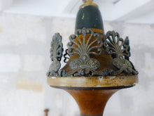 Load image into Gallery viewer, RARE Set French Antique Chandelier + Pair Wall Lights Wood Empire late 19TH