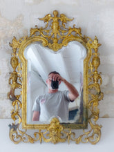 Load image into Gallery viewer, Gorgeous Large Antique 1880 French Bronze Mirror Rare Angel & Mascaron Heads