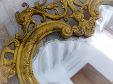 Load image into Gallery viewer, Gorgeous Large Antique 1880 French Bronze Mirror Rare Angel & Mascaron Heads