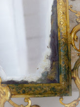 Load image into Gallery viewer, Gorgeous Large Antique 1880 French Bronze Mirror Rare Angel & Mascaron Heads