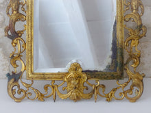 Load image into Gallery viewer, Gorgeous Large Antique 1880 French Bronze Mirror Rare Angel & Mascaron Heads