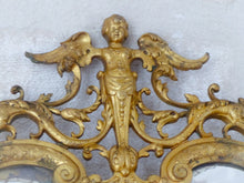 Load image into Gallery viewer, Gorgeous Large Antique 1880 French Bronze Mirror Rare Angel & Mascaron Heads