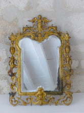 Load image into Gallery viewer, Gorgeous Large Antique 1880 French Bronze Mirror Rare Angel & Mascaron Heads