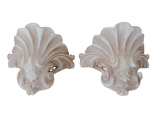 Load image into Gallery viewer, 1980 Gorgeous Vintage PAIR Wall Light Plaster Sconce Shell Classic Antique style