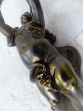 Load image into Gallery viewer, Gorgeous Vintage PAIR French Wall Light Sconce Rare 2 Cherubs Angels Bronze 1950