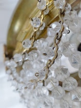 Load image into Gallery viewer, Gorgeous Antique 1920 Louis XVI Chandelier Ribbon Bronze Brass Beads Ceiling