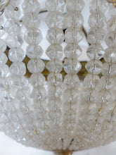 Load image into Gallery viewer, Gorgeous Antique 1920 Louis XVI Chandelier Ribbon Bronze Brass Beads Ceiling