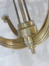 Load image into Gallery viewer, Gorgeous Antique French ART DECO Ceiling Suspension Chandelier 1930 Bronze Shade