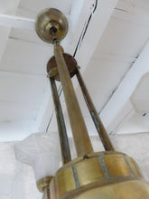 Load image into Gallery viewer, Gorgeous Antique French ART DECO Ceiling Suspension Chandelier 1930 Bronze Shade