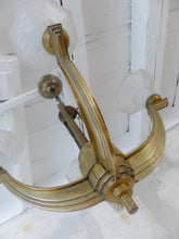 Load image into Gallery viewer, Gorgeous Antique French ART DECO Ceiling Suspension Chandelier 1930 Bronze Shade