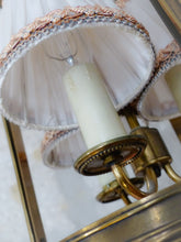Load image into Gallery viewer, Gorgeous Vintage French Hall Lantern Chandelier Ceiling Gilded Bronze Shades