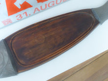 Load image into Gallery viewer, 20th Century Salmon Fish Metal & Wood Tray Plate Platter, Vintage 1970s, DESKA