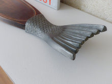 Load image into Gallery viewer, 20th Century Salmon Fish Metal & Wood Tray Plate Platter, Vintage 1970s, DESKA