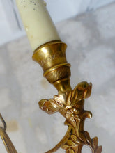 Load image into Gallery viewer, 1950 Vintage French 3 Arms Ormolu Bronze Cut Crystal Chandelier Ceiling Empire
