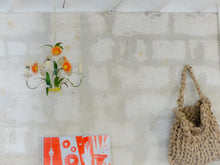 Load image into Gallery viewer, Charming Florentine Chandelier Enameled Metal Tole Flowers Italian Ceiling 70's