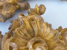 Load image into Gallery viewer, XXL PAIR 19TH Antique French Gilded Bronze Shell Pediment Hardware Salvage RARE