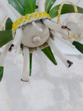 Load image into Gallery viewer, Charming Florentine Chandelier Enameled Metal Tole Flowers Italian Ceiling 70's